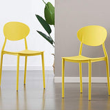 JYMTOM Lot de 2 Chaises en Plastique de Salle à Manger ou de Jardin ou de Plage aux Styles Simple et Moderne (jaune)
