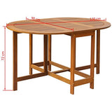 Table Ovale à Abattant, Facile à Assembler Table Ovale en Bois Résistant aux Intempéries Simple pour Famille pour Terrasse pour Patio