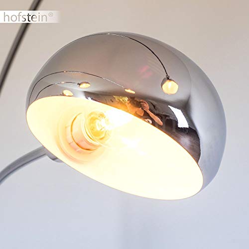 hofstein Lampadaire Nikkala, lampe sur pied en métal chromé avec effet de lumière, 5 x E14, lampe sur pied avec socle en marbre, sans ampoules