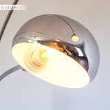 hofstein Lampadaire Nikkala, lampe sur pied en métal chromé avec effet de lumière, 5 x E14, lampe sur pied avec socle en marbre, sans ampoules