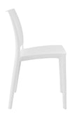 CLP Chaise de Jardin Maya en Plastique Empilable - Chaise de Cuisine Résistante aux UV, Chaise de Bistro - Charge Max. 160 kg: Blanc