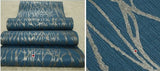 QIHANG Moderne Minimaliste Curved Arbre Patterns non-tisse papier peint Rouleau Bleu Gris Couleur (0.53m*10m=5.3m2)