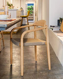 Kave Home - Chaise Nina Beige Eucalyptus FSC 100%