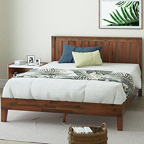 ZINUS Vivek Sommier plateforme en bois Deluxe 30 cm avec tête de lit | Support à lattes en bois | Facile à monter | 160 x 200 cm | Expresso antique ZINUS Vivek Sommier plateforme en bois Deluxe 30 cm avec tête de lit | Support à lattes en bois | Facile à monter | 160 x 200 cm | Expresso antique