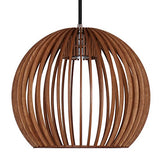 Farbluft Design Bola Suspension en bois au design moderne Plusieurs couleurs, Bois, cognac, E27 60.0W
