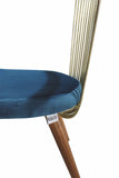 K&CO - Lot de 2 chaises Sixties Bleu Électrique