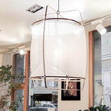 WnLit Lampe Suspension Japonais Lignes minimalistes Bambou éclairage LED Suspendus Tricot Main lumières Cuisine Salle à Manger Lampe Tissu Suspendu E27 Lustre Vie de la Lampe de Chambre,Beige,S