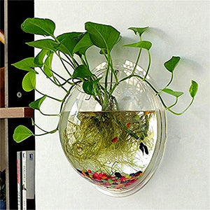 Cosanter Transparent Pots de Fleur en Acrylique Créatif Pots à Suspendre Multifonctions Aquarium pour Plantes Fleurs Poisson