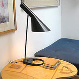 Lampe de Table à LED de Style créatrice Nordique Minimaliste lisant - Matériel en Alliage, Lampe de Salon/Bureau/Chambre à Coucher/Lampe de Chevet (Blanche/Noire),Black