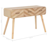 Tidyard Table Console | Table d'entrée | Table d'appoint avec 3 Tiroirs en Bois Massif 100 x 35 x 68 cm