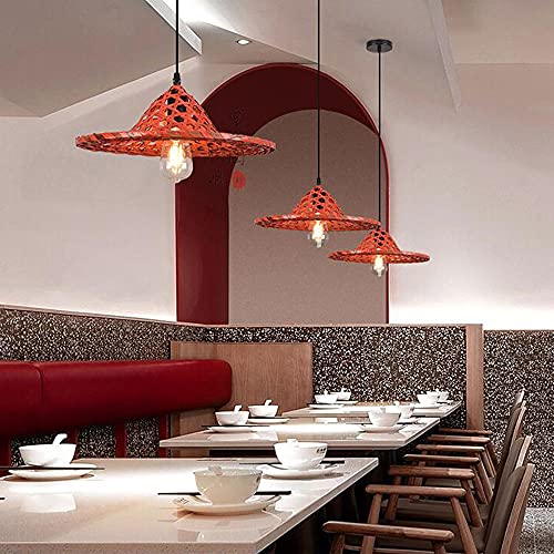 6 Abat-jour Rouges Uxcell – 3x5.3x4.7 Pouces – Lampe Plafonnier Ou Murale