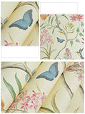 Blooming Wall Papier peint en tissu non-tissé moderne pour salon, chambre à coucher, cuisine, 244 m² Vert