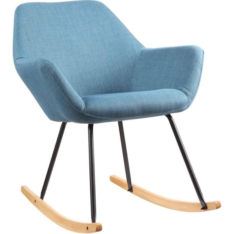 Paris Prix - Fauteuil à Bascule Design Cullman 89cm Bleu Paris Prix - Fauteuil à Bascule Design Cullman 89cm Bleu