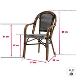 Fauteuil bistrot LUCA en polyrotin