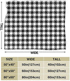 Couverture en micro-polaire à carreaux vichy noir et blanc avec imprimé vichy ultra doux, léger, confortable et chaud en microfibre pour lit, canapé, salon