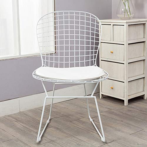 Chaise Nordique ajourée Chaise en Treillis métallique Dossier en Fer forgé créatif Chaise Simple Coiffeuse Banquet Occasionnel dinant la Chaise hôtel Salle à Manger (Color : White) Chaise Nordique ajourée Chaise en Treillis métallique Dossier en Fer forgé créatif Chaise Simple Coiffeuse Banquet Occasionnel dinant la Chaise hôtel Salle à Manger (Color : White)