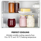 Klarstein Irene - Combiné réfrigérateur, 61L, Congélateur 24L, Classe A+, Rétro, Noir