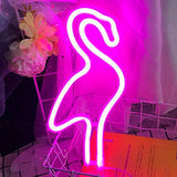 Bipily Flamingo Neon signes clair Neon Flamant Light Wall Lamp Room Decor batterie et USB LED Neon Light Exploité rose néon signes Lampes Light Up Chambre de soirée de mariage de-rose flamant