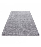 Carpettex Teppich Tapis Shaggy Pile Longue Couleur Unique Gris Claire - 120x170 cm