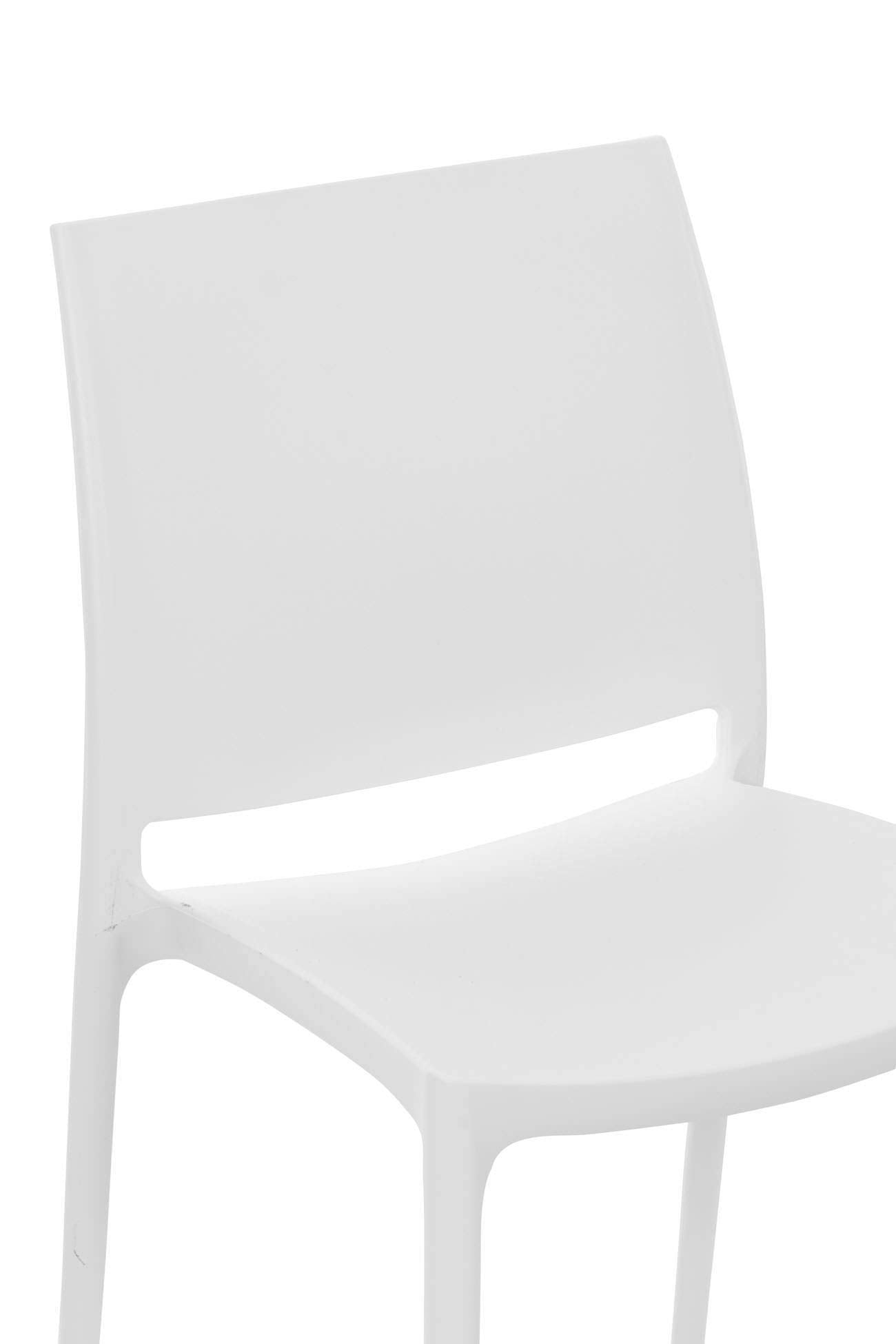 Chaise Extérieure Empilable Maya En Plastique Gris Foncé - Chaise Balcon Terrasse Résistante UV