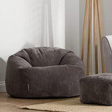 Icon Pouf Classique en Velours Côtelé Kingston, Pouf Poire Salon pour Adultes, Fauteuil Pouf