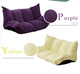 Couple Réglable Minimaliste Moderne Double Paresseux Canapé Tatami Lounger Chaise De Jeu Au Sol (Color : Purple)