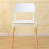 interougehome Lot de 2 chaises scandinaves Modernes avec Pieds en Bois - Blanc, Lot de 2 chaises scandinaves Design Retro