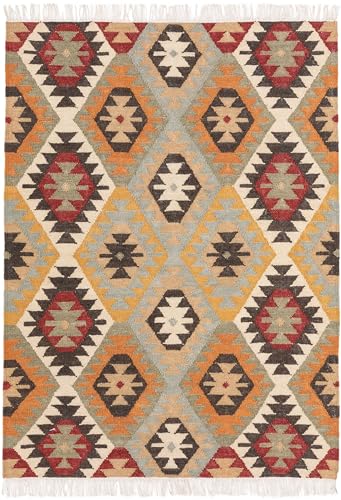 Benuta Pure Kelim Zohra tissée à la Main - Laine tissée à la Main - Rectangulaire & Style : Kilim, Traditionnel, Ethnique, Natural Living - Facile d Benuta Pure Kelim Zohra tissée à la Main - Laine tissée à la Main - Rectangulaire & Style : Kilim, Traditionnel, Ethnique, Natural Living - Facile d'entretien pour Le Salon, la Chambre à Coucher |