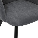 Fauteuil Celeste - Gris - Velours côtelé - Pieds métal Noir - Atmosphera créateur d'intérieur