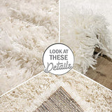 Paco Home Tapis Poils Hauts Moelleux Moderne Shaggy Style Flokati Confortable Uni Blanc, Dimension:160x230 cm