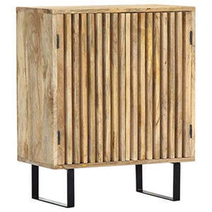 Tidyard Buffet en Bois de Manguier Massif Solide et Durable Style Naturel 60 x 35 x 75 cm