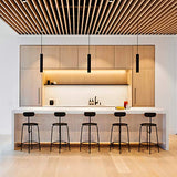 L+ Lustre de cuisine moderne, spot led plafond, en métal, forme cylindre, GU10, plafond H60 cm, diamètre 6 cm