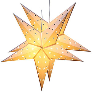 BRUBAKER Étoile de Noël pliée - Lot de 2 - Chacune avec 10 LED - 60 cm Ø