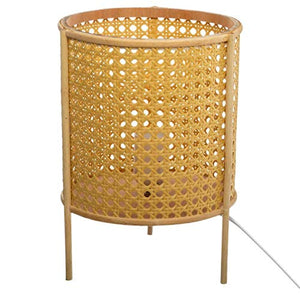 Atmosphera - Lampe à Poser Cannage en Bambou et Rattan H 28 cm