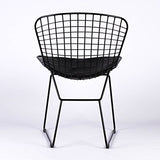 LMC Harry Zanguidi inspiré Noir en Fil métal Chaise de Salle à Manger Galette de Chaise Cafe Restaurant