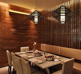 Lustre-Bamboo Art Pendant Light/Plafonnier Antique En Bambou/Restaurant Tea House Lustre Lampe Bamboo Éclairage Intérieur/Diamètre 60cm Facile à installer