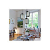 HomeLava Lustre Suspension en Verre E27 70W Lampe Abat-jour H34cm Luminaire Moderne Décoration, pour Salle,Cuisine,Salon,Chambre d’enfant (Bleu)