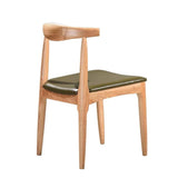 BYTGK Chaise de salle à manger Tulip avec pieds rembourrés en bois massif naturel et design contemporain (Color : GREEN)