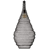 Suspension "Ali" noire - maille de fer D38 cm - Atmosphera créateur d'intérieur