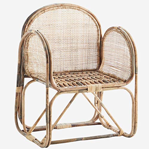 Madam Stoltz Chaise en bambou avec canne Madam Stoltz Chaise en bambou avec canne