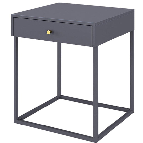 Table de Chevet de Cabinet de tiroir en métal, capacité de Charge Forte et Durable, Lourde, appropriée au Salon de Chambre à Coucher, etc. FKYGDQ (Color : Gray)