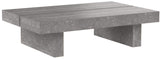 Delamaison Jinto Table, Aspect béton, Gris, 94 x 62 x 25 cm