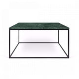 Tema Home Table Basse rectangulaire Gleam 50 Plateau en marbre Vert Structure Noire