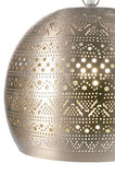 Lampe Suspension Luminaire marocaine Herera 30cm Argent E27 Douille | Plafonnier Lustre de Salon marocain oriental | Lanterne électrique indienne Vintage design décoration de maison orientale arabe