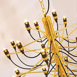 ZJN-JN Lustre Lampes de décoration à domicile moderne 30/50 Gold/Silver Gino Sarfatti conception lustre salle à manger lumineuse La chambre (Emitting Color : Halogen bulb)