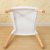 interougehome Lot de 2 chaises scandinaves Modernes avec Pieds en Bois - Blanc, Lot de 2 chaises scandinaves Design Retro