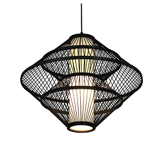 Lustre-Bamboo Art Pendant Light/Plafonnier Antique En Bambou/Restaurant Tea House Lustre Lampe Bamboo Éclairage Intérieur/Diamètre 60cm Facile à installer