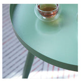 MXZBHCreative Petite Table Basse en Fer, Salon Moderne Mini Table Basse Chambre Simple Petite Table Ronde (Couleur: Vert, Taille: 46 x 44cm