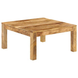vidaXL Bois de Manguier Massif Table Basse 80x80x40 cm Meuble Table de Séjour