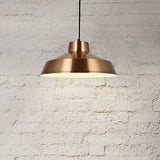[lux.pro] Lampe à Suspension Design Lampe de Plafond Couleur Cuivre et Blanc Métal [Ø35cm] Luminaire Suspendu en Métal E27